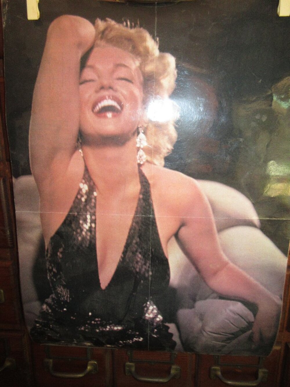 Lot 3 Marilyn Monroe Color Posters 6 Art Photos Back tp Back 15" x 20" in Mylar